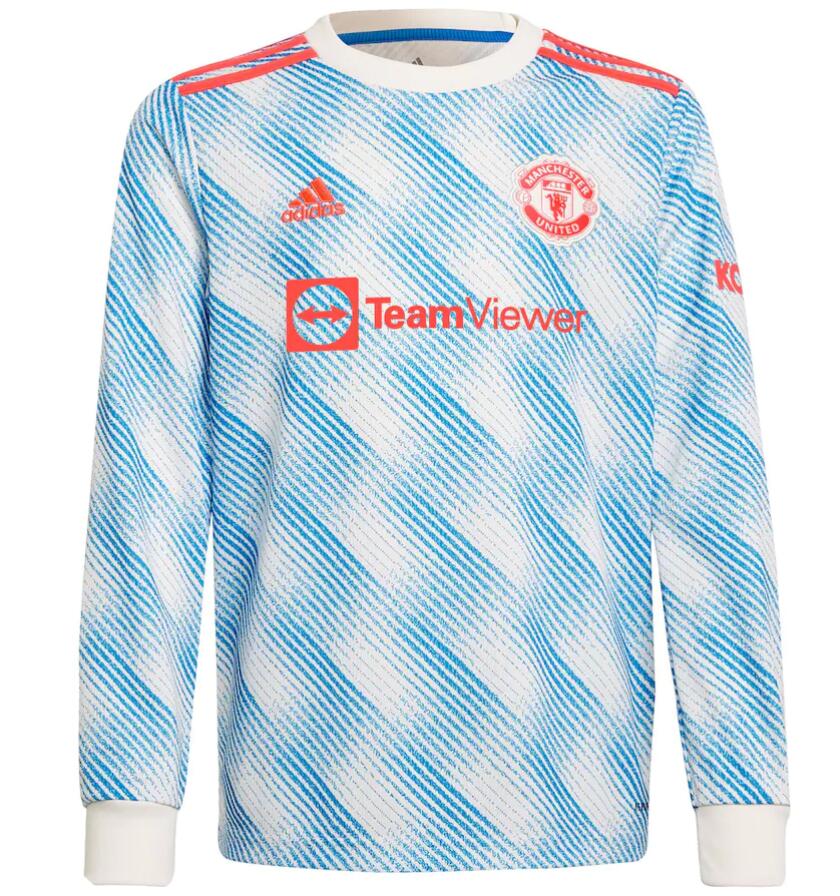 2021/22 Manchester United Long Sleeve Away Kit Soccer Jersey